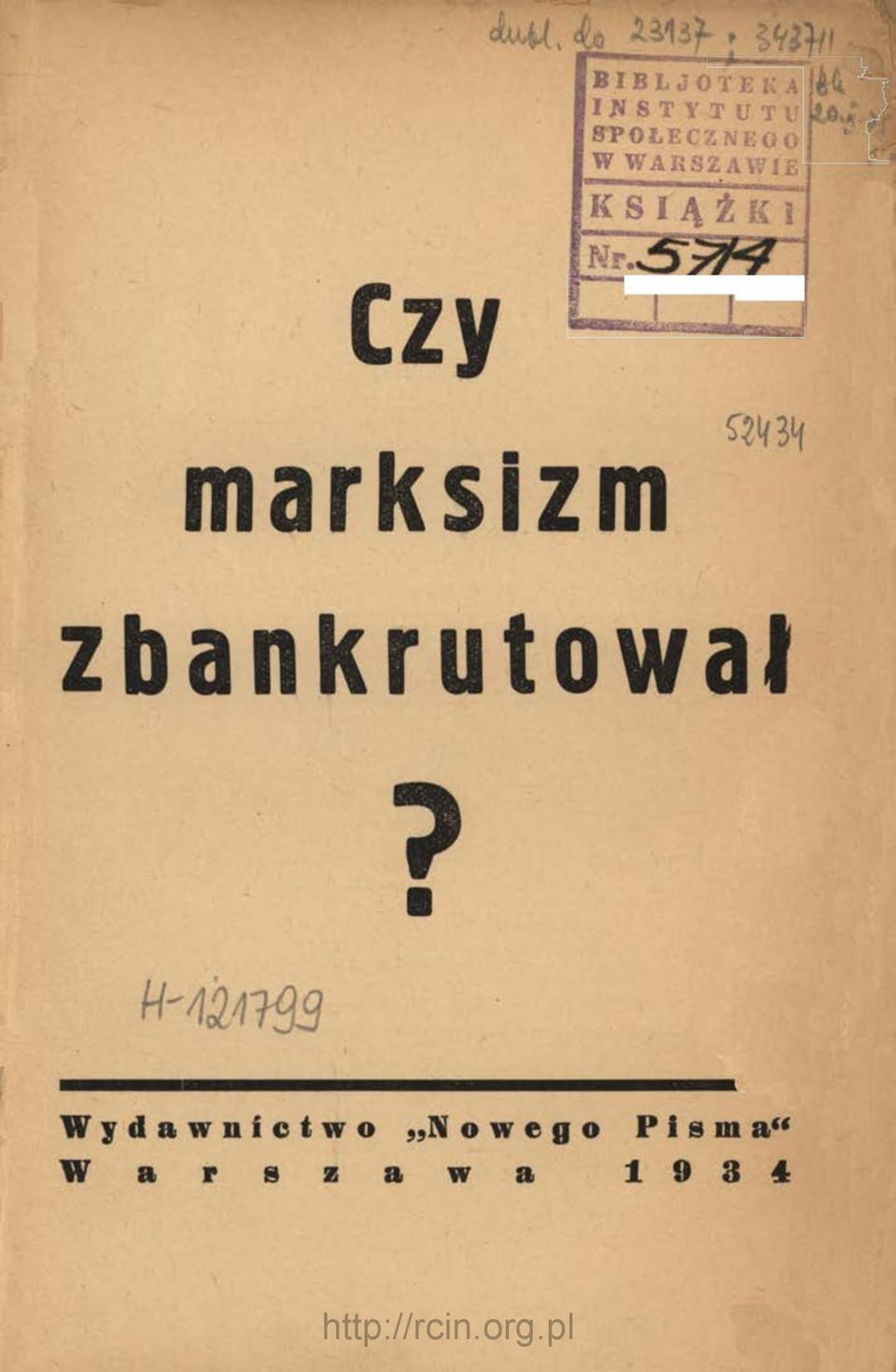 ż i r r Czy marksizm w y zbankrutował 7