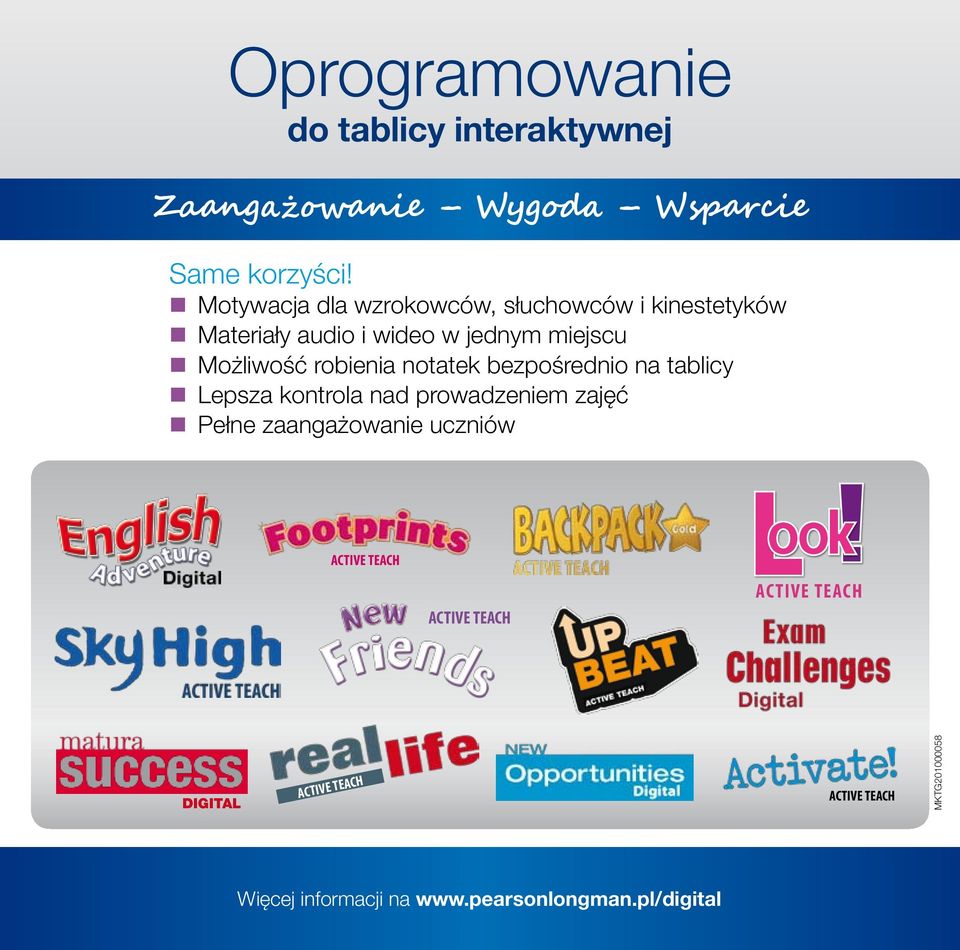 robienia notatek bezpośrednio na tablicy Lepsza kontrola nad prowadzeniem zajęć Pełne zaangażowanie uczniów