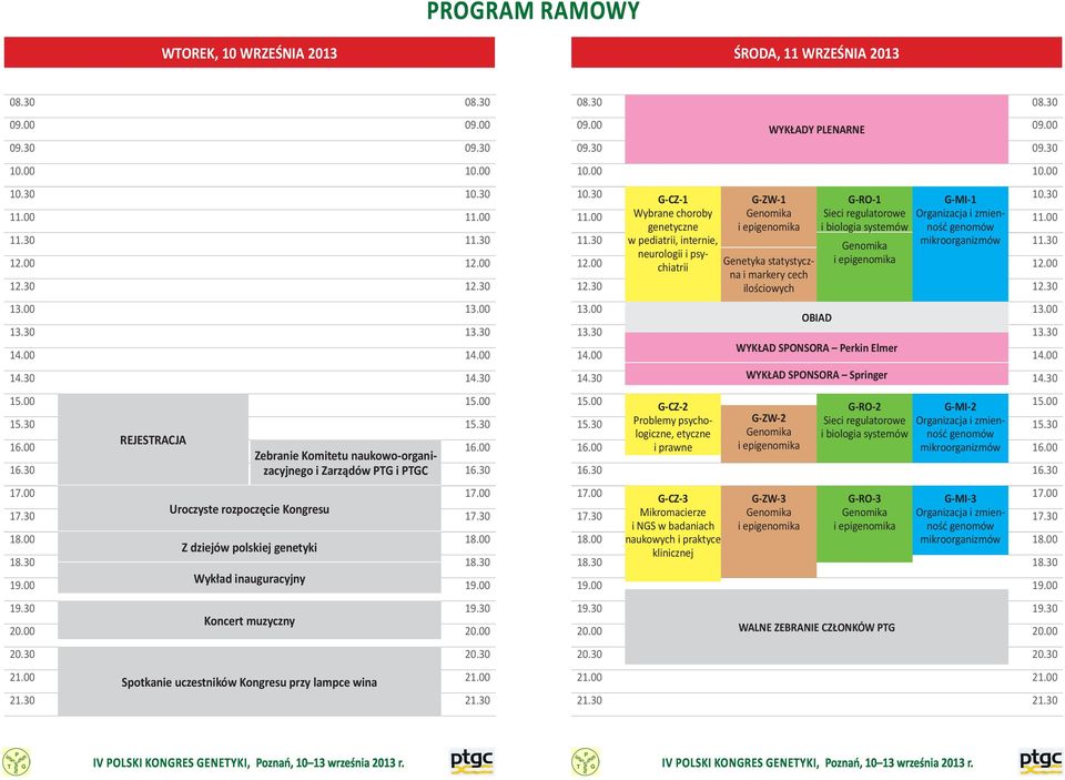 00 Wykład inauguracyjny 9.00 9.30 9.30 Koncert muzyczny 20.00 20.00 20.30 20.30 2.00 Spotkanie uczestników Kongresu przy lampce wina 2.00 2.30 2.30 08.30 08.30 09.00 WYKŁADY PLENARNE 09.00 09