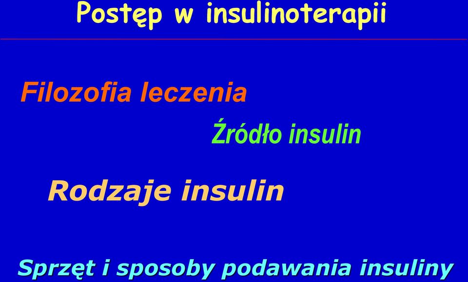 insulin Rodzaje insulin