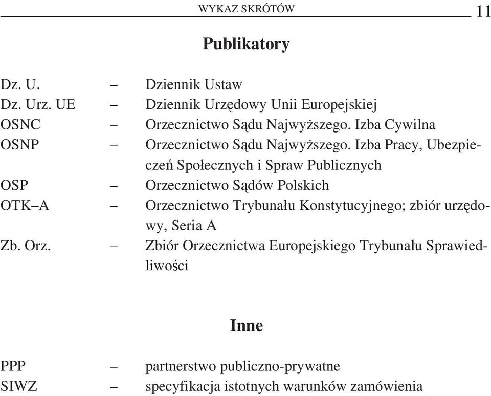 Izba Pracy, Ubezpieczeń Społecznych i Spraw Publicznych OSP Orzecznictwo Sądów Polskich OTK A Orzecznictwo Trybunału