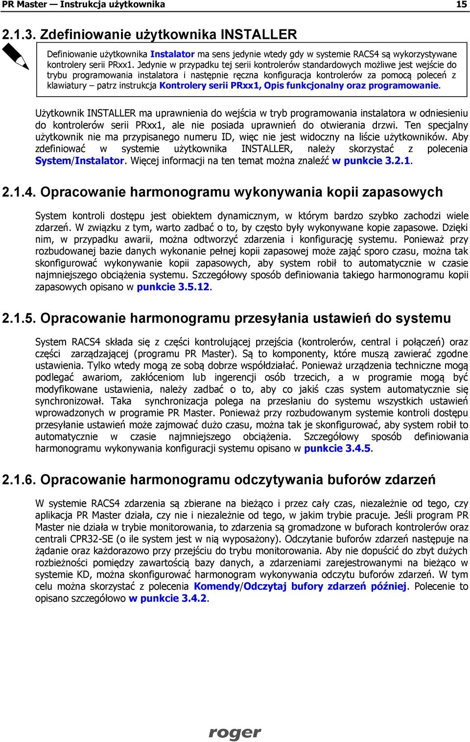 instrukcja Kontrolery serii PRxx1, Opis funkcjonalny oraz programowanie.