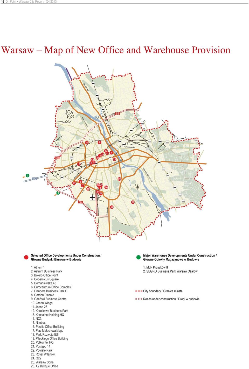 Warsaw Map of New