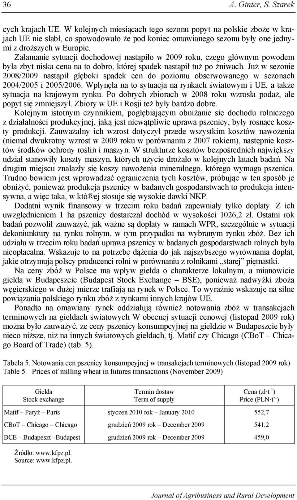 Załamanie sytuacji dochodowej nastąpiło w 2009 roku, czego głównym powodem była zbyt niska cena na to dobro, której spadek nastąpił tuż po żniwach.