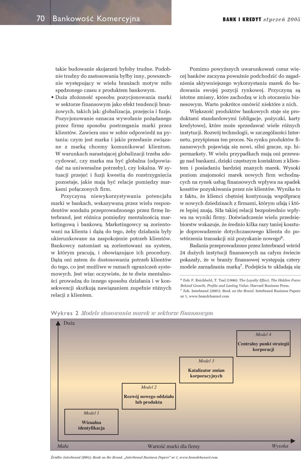 Du a z o onoêç sposobu pozycjonowania marki w sektorze finansowym jako efekt tendencji bran- owych, takich jak: globalizacja, przej cia i fuzje.