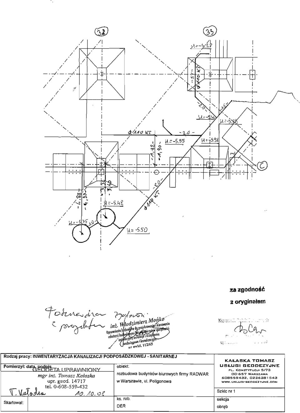 05 Skartowal: obiekl: rozbudowa budynkow biurowych firmy RADWAR w Wanzawie, ul. Poligonowa ks. rob.