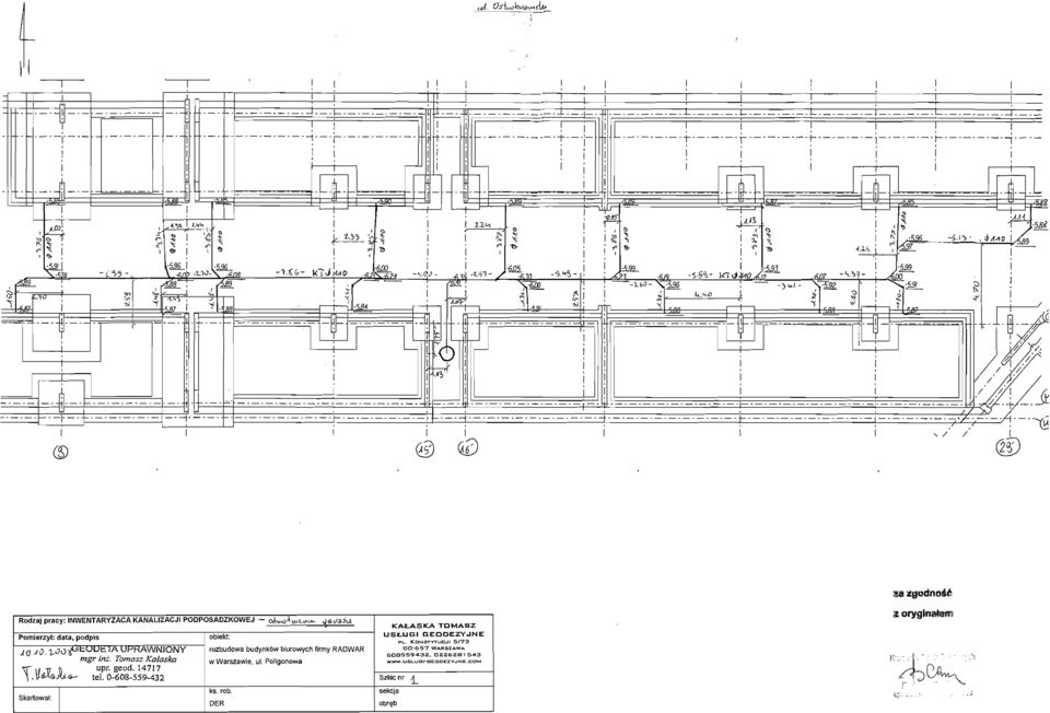 14717 y,v@-%a* tel. 0-605-559-432 Skaftowal: KS, rob. 1 DER KALASKA TOMASZ USLUGI GEODEZYJNE PL.