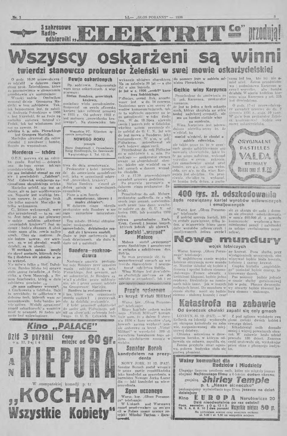 Rozpoczął iak bezsdornem jeslt, że zabójca Andrzeia PO'I:ockiego w 1908 on swoia (JIficenką karierę iako referent prasowy r. jest S:czvński. że na życie nij w 1931 r. Od poł'owy 1932 r.