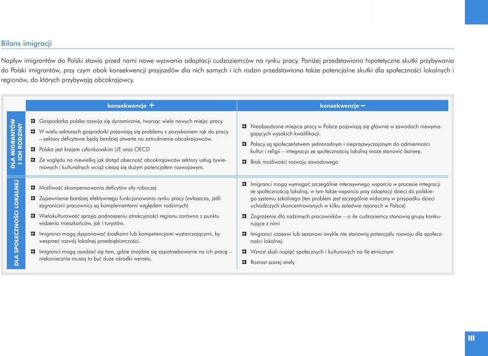 lokalnych i regionów, do których przybywają obcokrajowcy. konsekwencje + konsekwencje DL MIGRNTÓW I ICH RODZINY Gospodarka polska rozwija się dynamicznie, tworząc wiele nowych miejsc pracy.