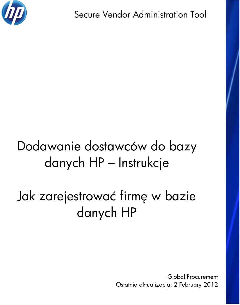 firmę w bazie danych HP Global