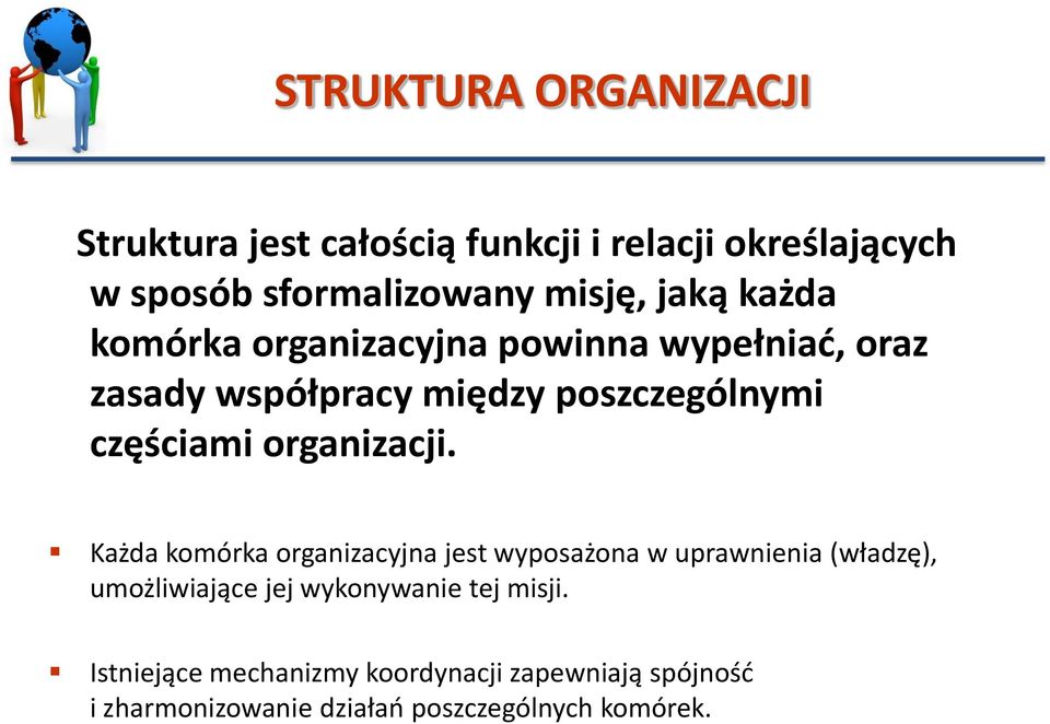 organizacji.