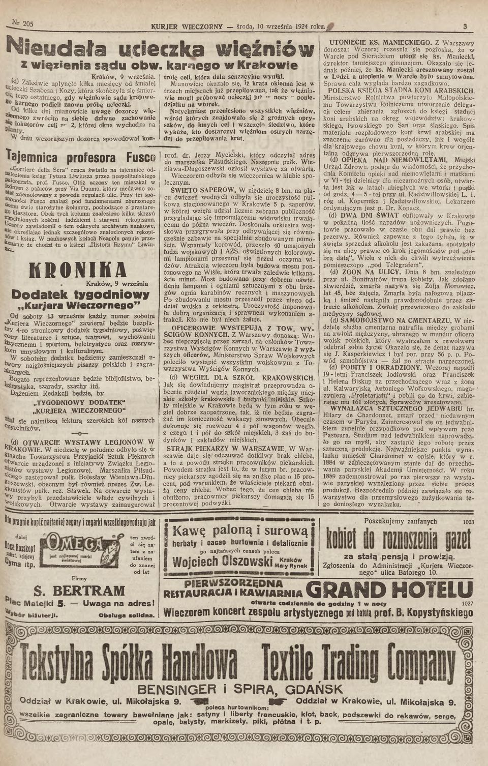 kilku dni mianowicie uwagę dozorcy wię- nnego zwróciło na siebie dziwne zachowanie lokatorów celi v< 2, której okna wychodka na Tajemnica profesora Fusco wcorriere della Sera rzuca światło na