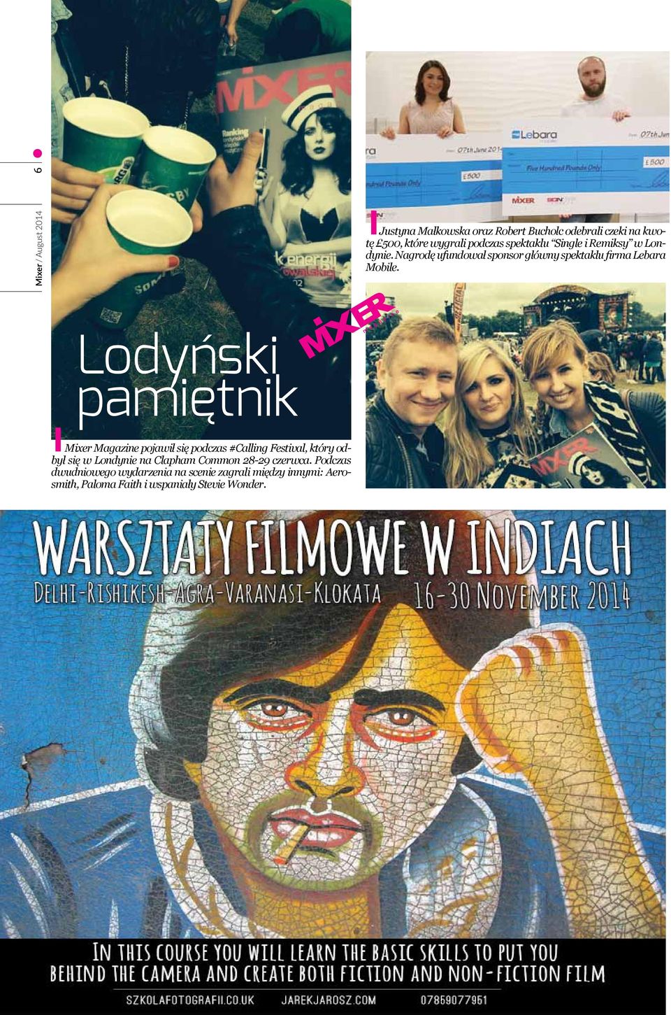 Lodyński pamiętnik Mixer Magazine pojawił się podczas #Calling Festival, który odbył się w Londynie na Clapham