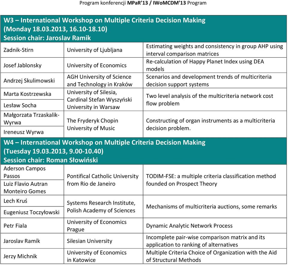 Planet Index using DEA models Andrzej Skulimowski AGH University of Science Scenarios and development trends of multicriteria and Technology in Kraków decision support systems Marta Kostrzewska