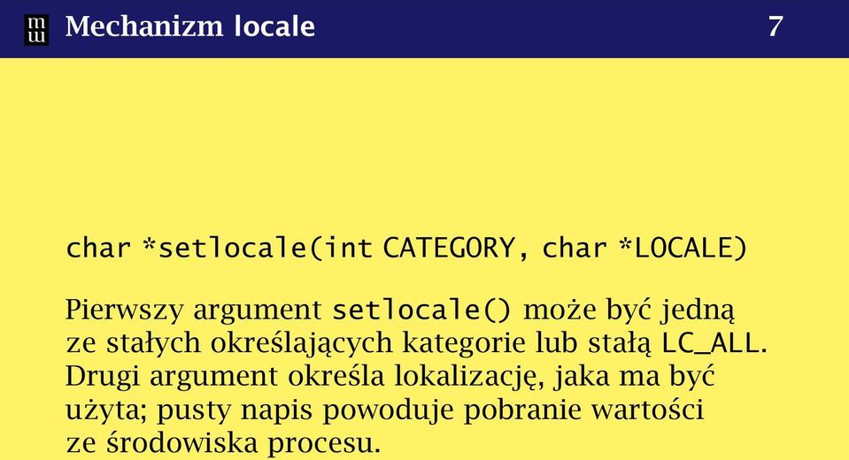 kategorie lub stałą LC_ALL.