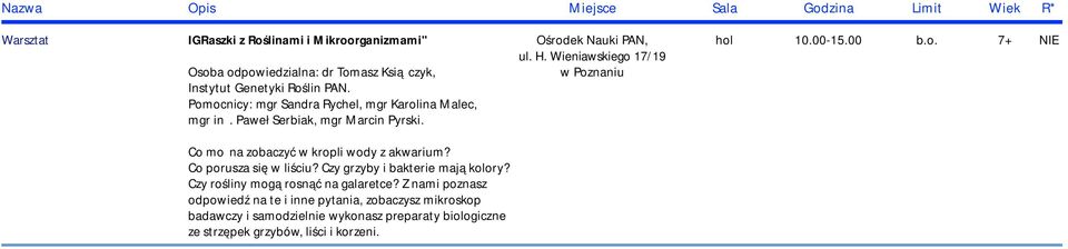 7+ Co można zobaczyć w kropli wody z akwarium? Co porusza się w liściu? Czy grzyby i bakterie mają kolory?