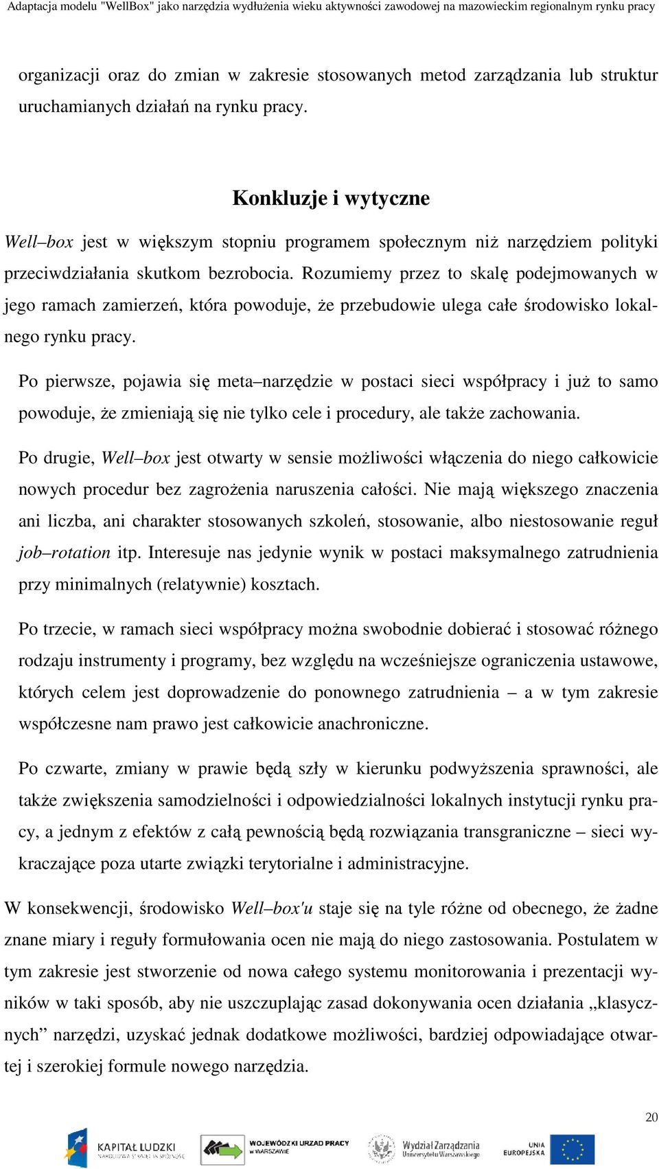 Rozumiemy przez to skalę podejmowanych w jego ramach zamierzeń, która powoduje, że przebudowie ulega całe środowisko lokalnego rynku pracy.