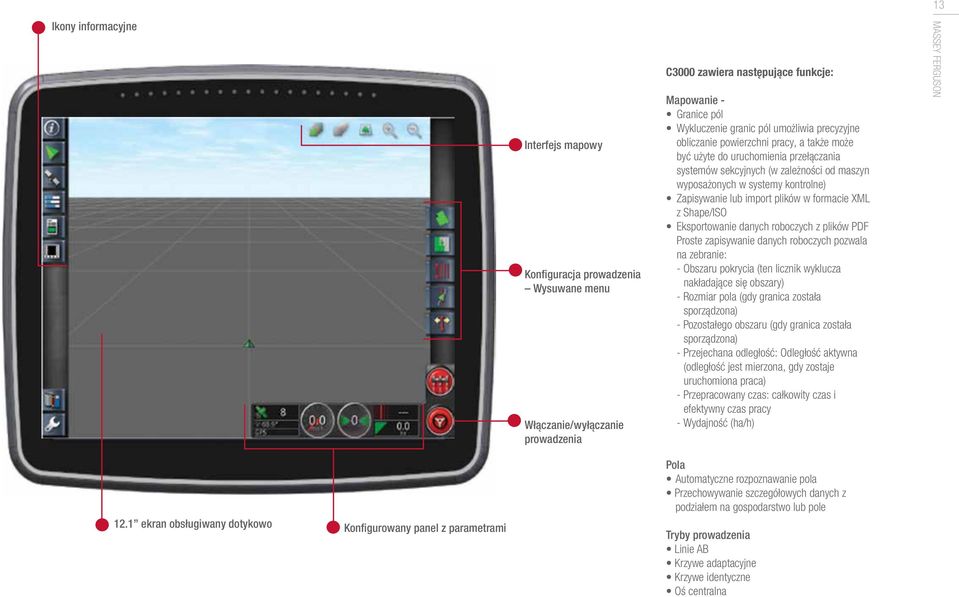 import plików w formacie XML z Shape/ISO Eksportowanie danych roboczych z plików PDF Proste zapisywanie danych roboczych pozwala na zebranie: - Obszaru pokrycia (ten licznik wyklucza nakładające się