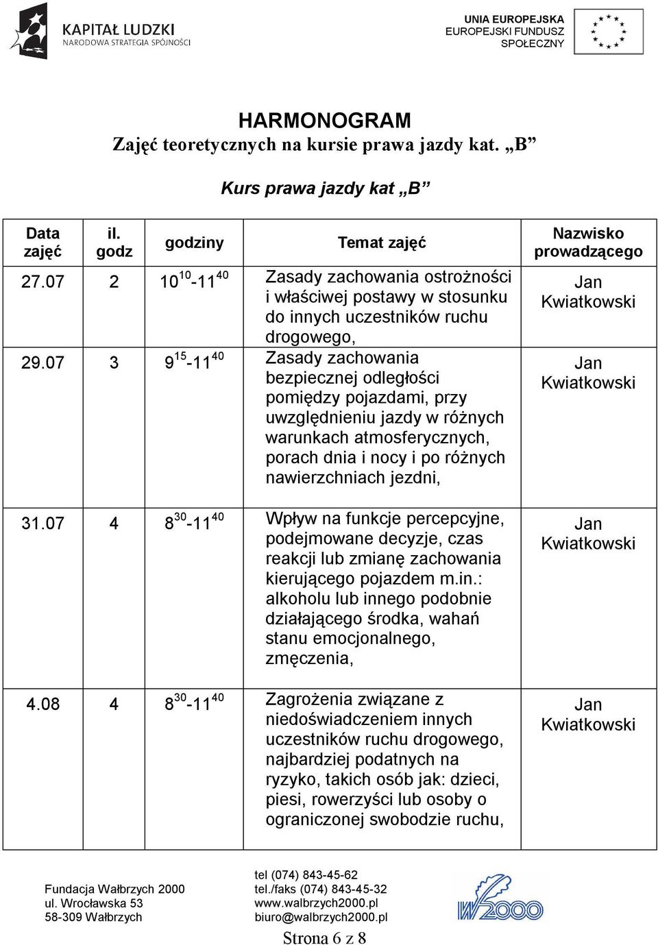 07 3 9 15-11 40 Zasady zachowania bezpiecznej odległości pomiędzy pojazdami, przy uwzględnieniu jazdy w różnych warunkach atmosferycznych, porach dnia i nocy i po różnych nawierzchniach jezdni, 31.