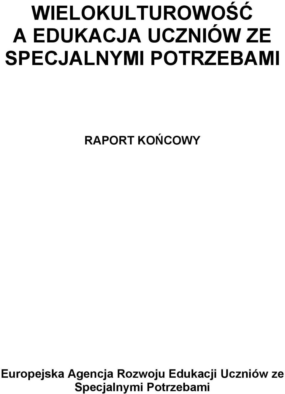 KOŃCOWY Europejska Agencja Rozwoju