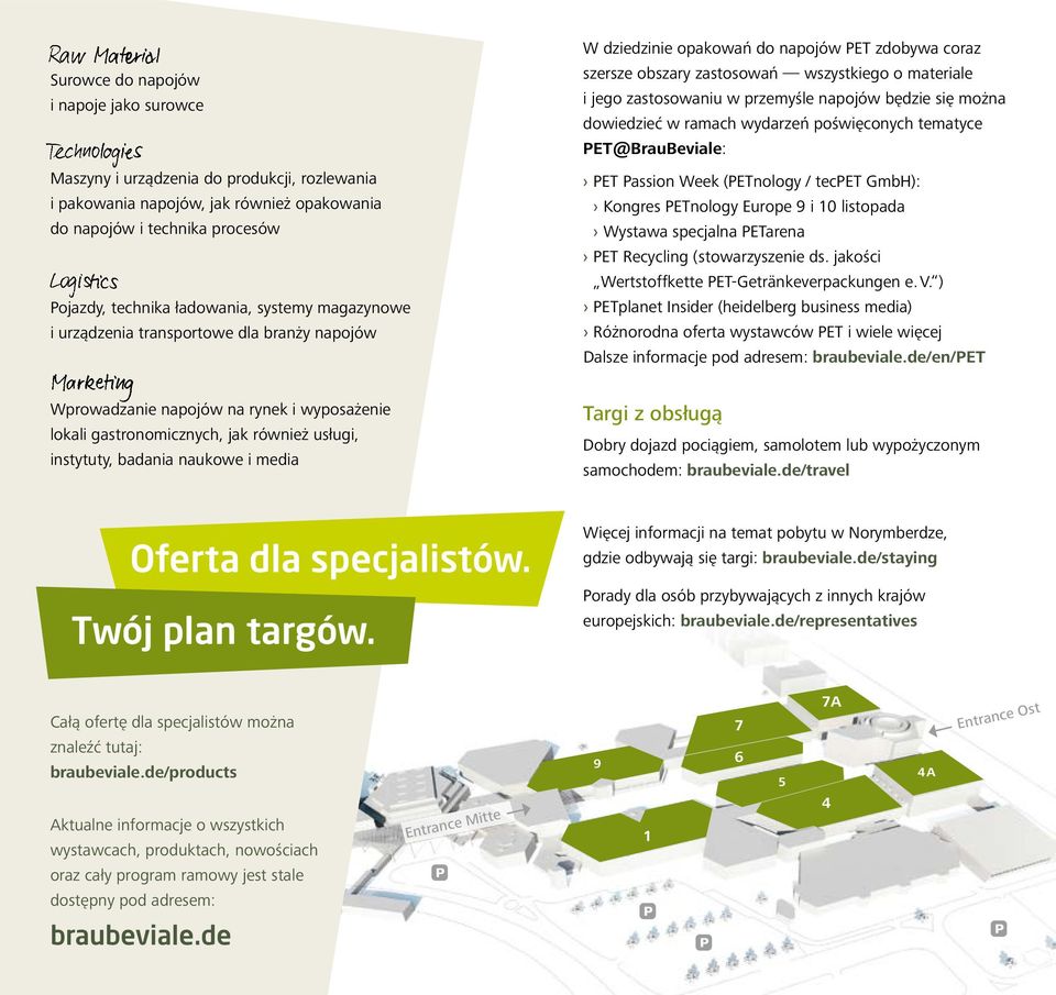 będzie się można dowiedzieć w ramach wydarzeń poświęconych tematyce PET@BrauBeviale: PET Passion Week (PETnology / tecpet GmbH): Kongres PETnology Europe 9 i 10 listopada Wystawa specjalna PETarena