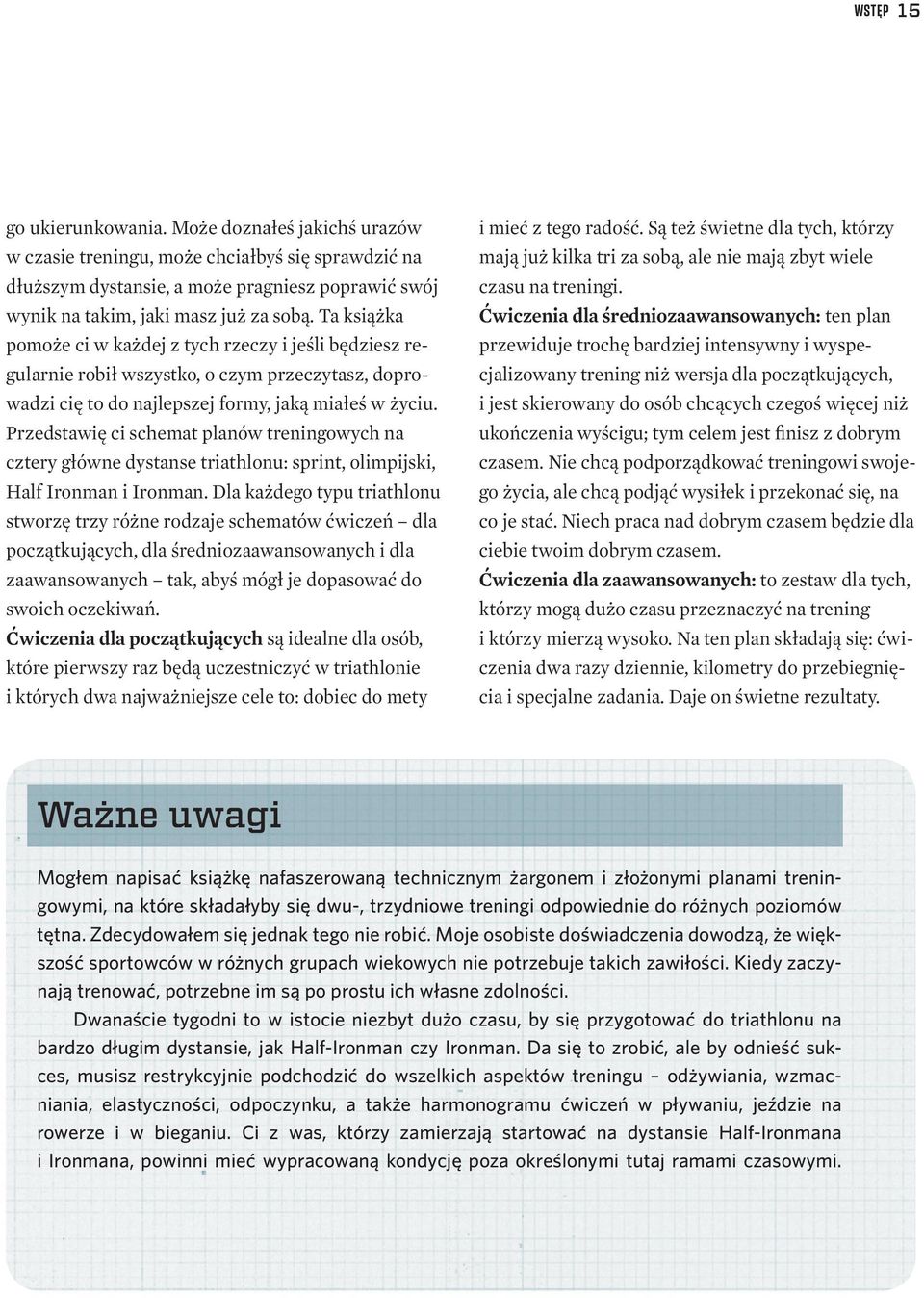 Przedstawię ci schemat planów treningowych na cztery główne dystanse triathlonu: sprint, olimpijski, Half Ironman i Ironman.