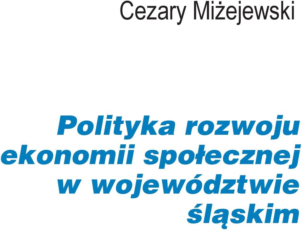 ekonomii społecznej