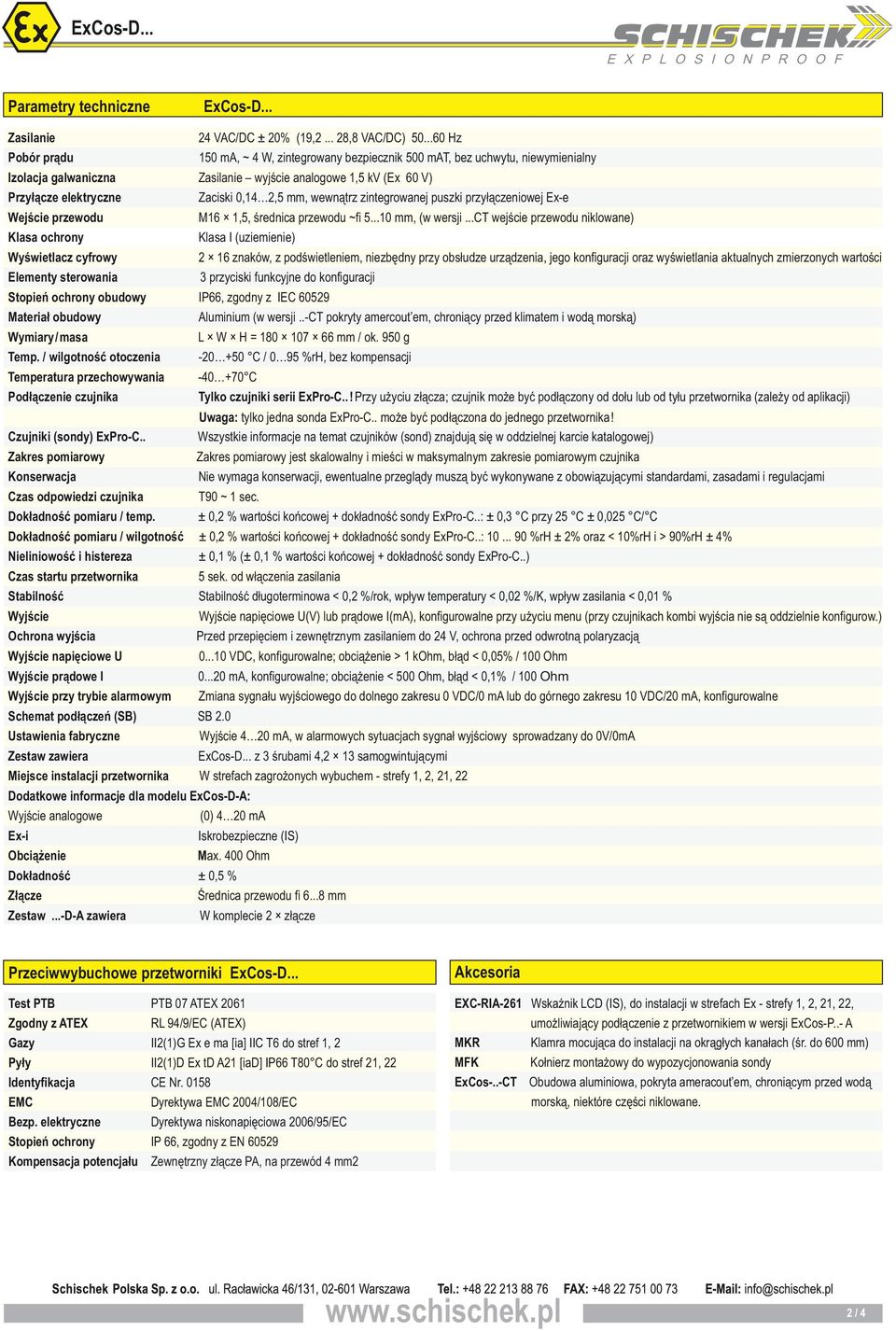 przy³¹czeniowej Ex-e M16 1,5, œrednica przewodu ~fi 510 mm, (w wersji CT wejœcie przewodu niklowane) Klasa I (uziemienie) 2 16 znaków, z podœwietleniem, niezbêdny przy obs³udze urz¹dzenia, jego