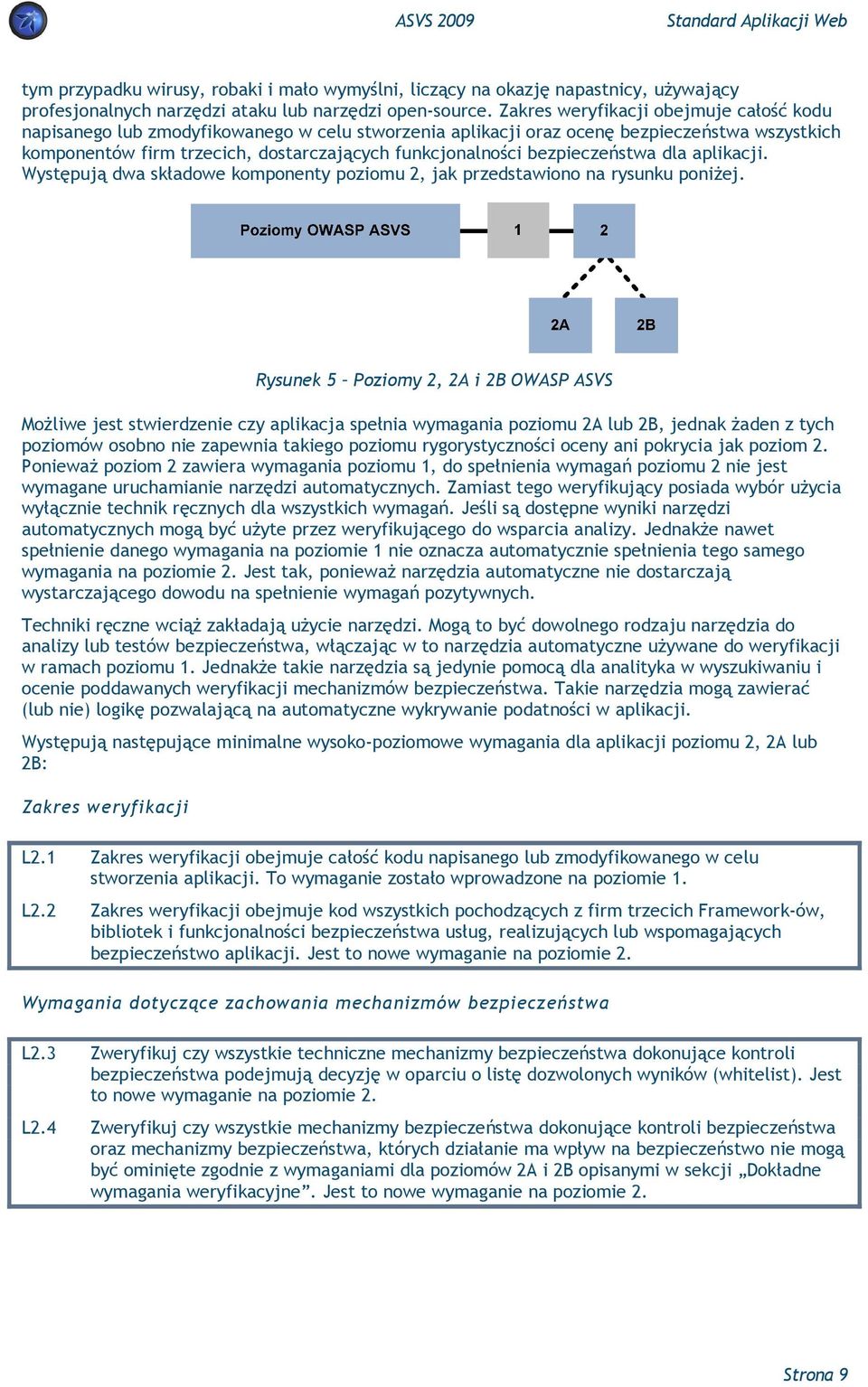 bezpieczeństwa dla aplikacji. Występują dwa składowe komponenty poziomu 2, jak przedstawiono na rysunku poniżej.