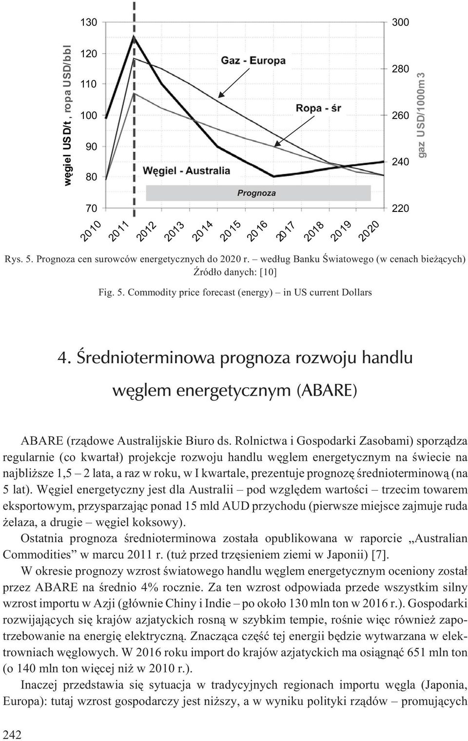 Œrednioterminowa prognoza rozwoju handlu wêglem energetycznym (ABARE) ABARE (rz¹dowe Australijskie Biuro ds.