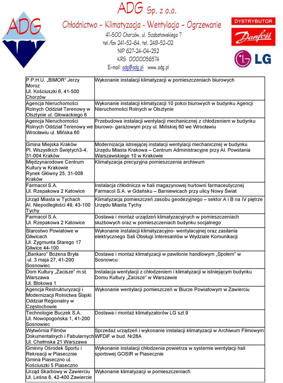 Nieruchomości Przebudowa instalacji wentylacji mechanicznej z chłodzeniem w budynku Rolnych Oddział Terenowy we biurowo- garaŝowym przy ul. Mińskiej 60 we Wrocławiu Wrocławiu ul.