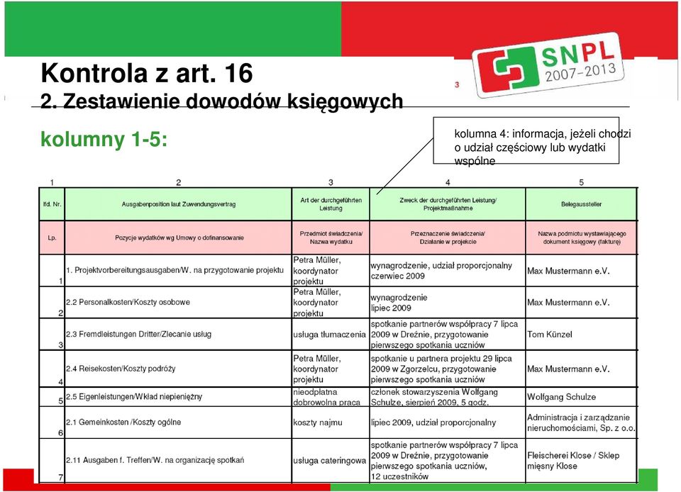 kolumna 4: informacja, jeżeli