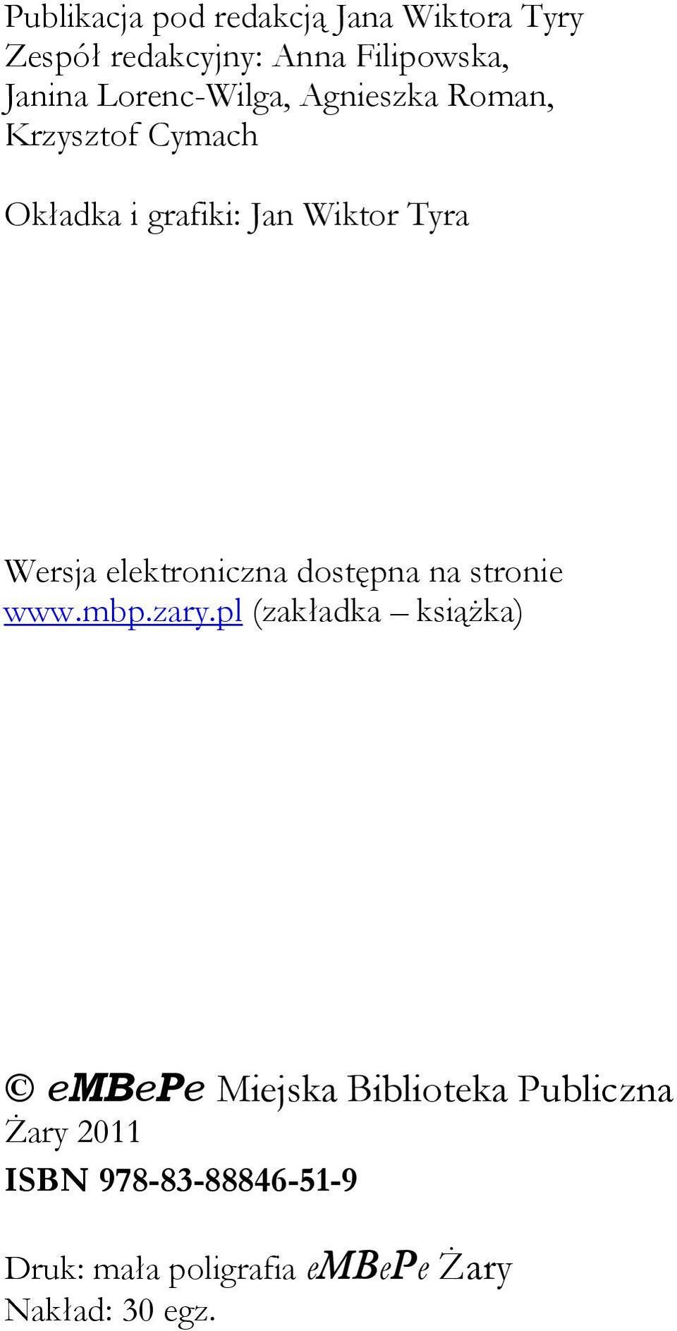 elektroniczna dostępna na stronie www.mbp.zary.