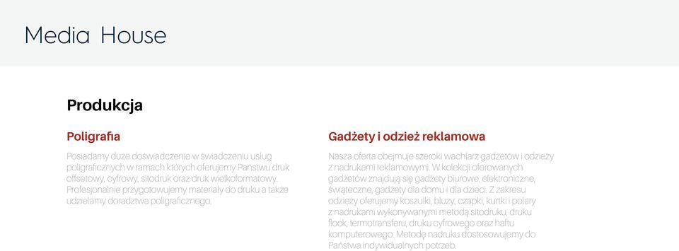 Gadżety i odzież reklamowa Nasza oferta obejmuje szeroki wachlarz gadżetów i odzieży z nadrukami reklamowymi.