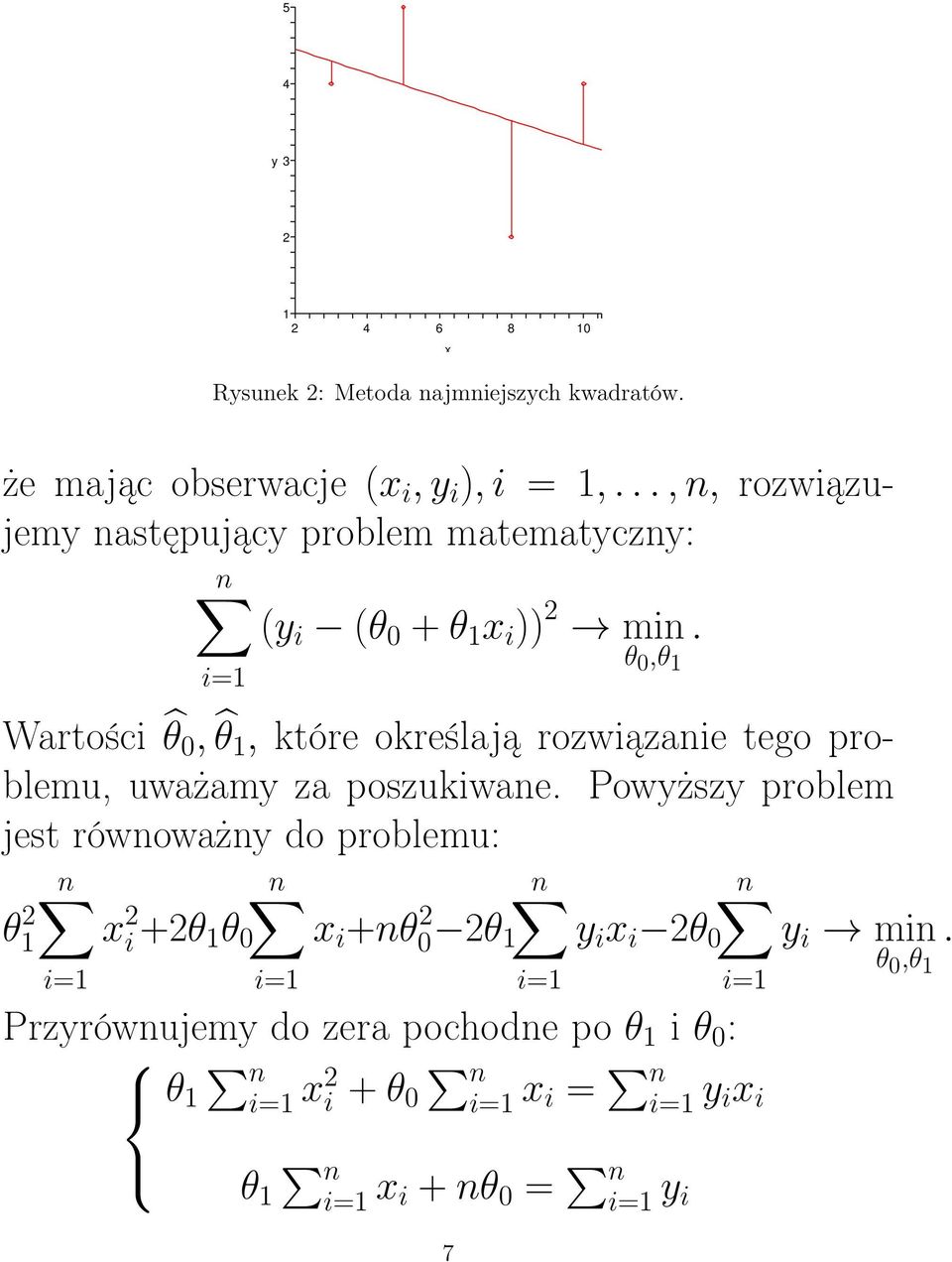 θ 0,θ 1 Wartości θ 0, θ 1, które określają rozwiązanie tego problemu, uważamy za poszukiwane.