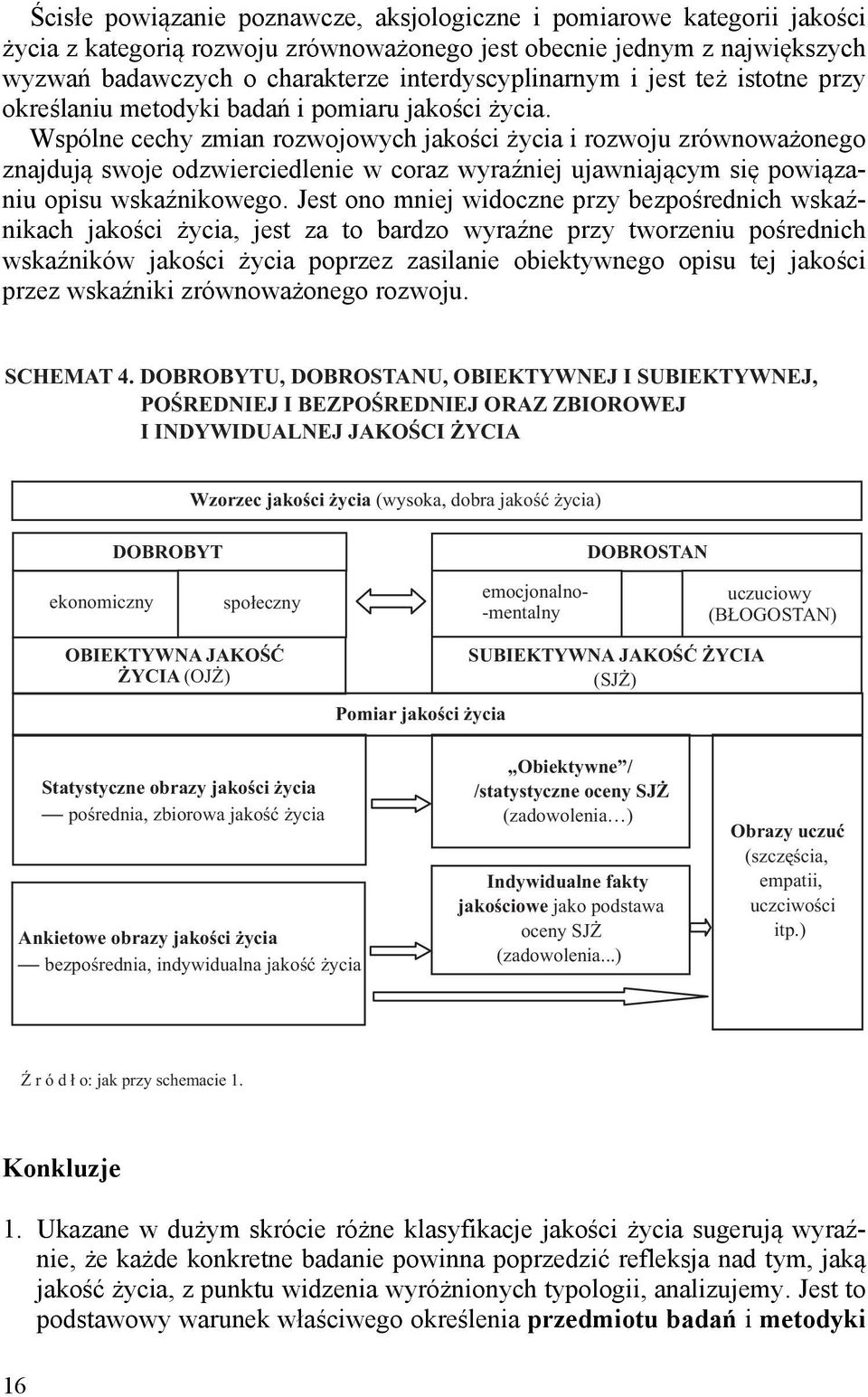 Wspólne cechy zmian rozwojowych jakości życia i rozwoju zrównoważonego znajdują swoje odzwierciedlenie w coraz wyraźniej ujawniającym się powiązaniu opisu wskaźnikowego.