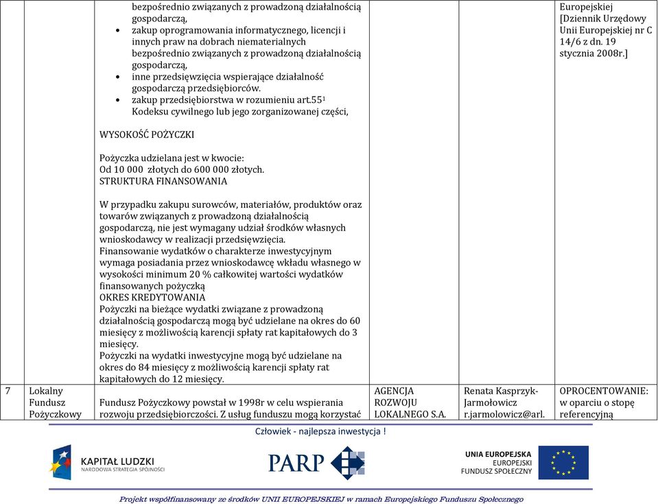 55 1 Kodeksu cywilnego lub jego zorganizowanej części, Europejskiej [Dziennik Urzędowy Unii Europejskiej nr C 14/6 z dn. 19 stycznia 2008r.