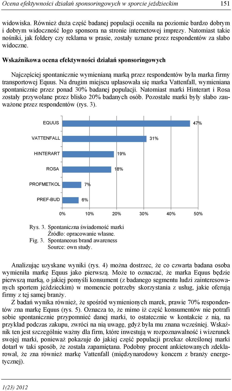 Natomiast takie nośniki, jak foldery czy reklama w prasie, zostały uznane przez respondentów za słabo widoczne.