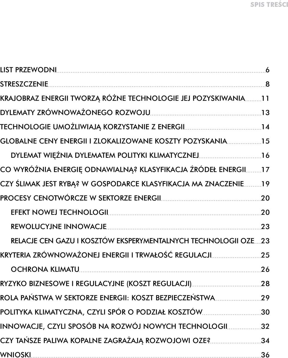 W gospodarce klasyfikacja ma znaczenie 19 Procesy cenotwórcze w sektorze energii 20 Efekt nowej technologii 20 Rewolucyjne innowacje 23 Relacje cen gazu i kosztów eksperymentalnych technologii OZE 23