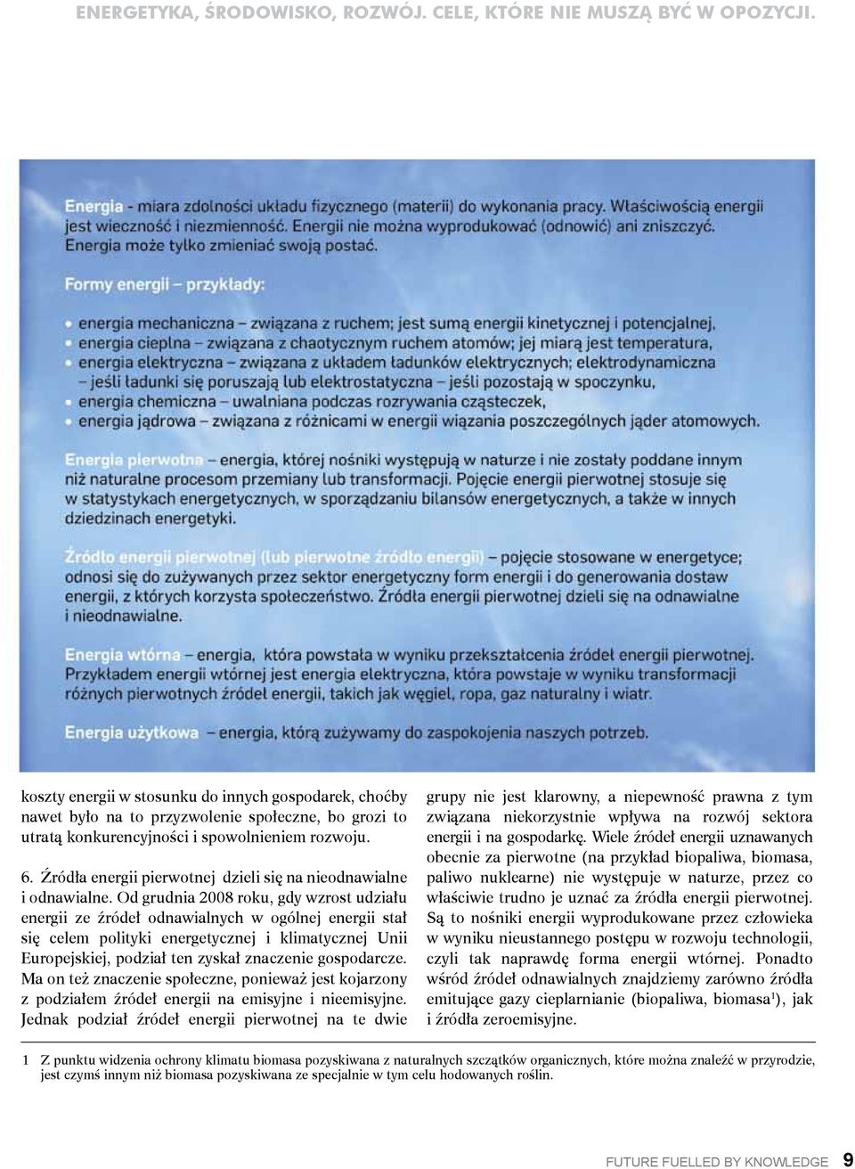 Od grudnia 2008 roku, gdy wzrost udziału energii ze źródeł odnawialnych w ogólnej energii stał się celem polityki energetycznej i klimatycznej Unii Europejskiej, podział ten zyskał znaczenie