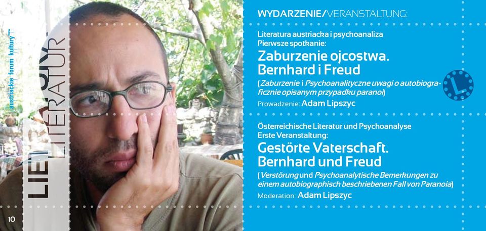 Adam Lipszyc Österreichische Literatur und Psychoanalyse Erste Veranstaltung: Gestörte Vaterschaft.