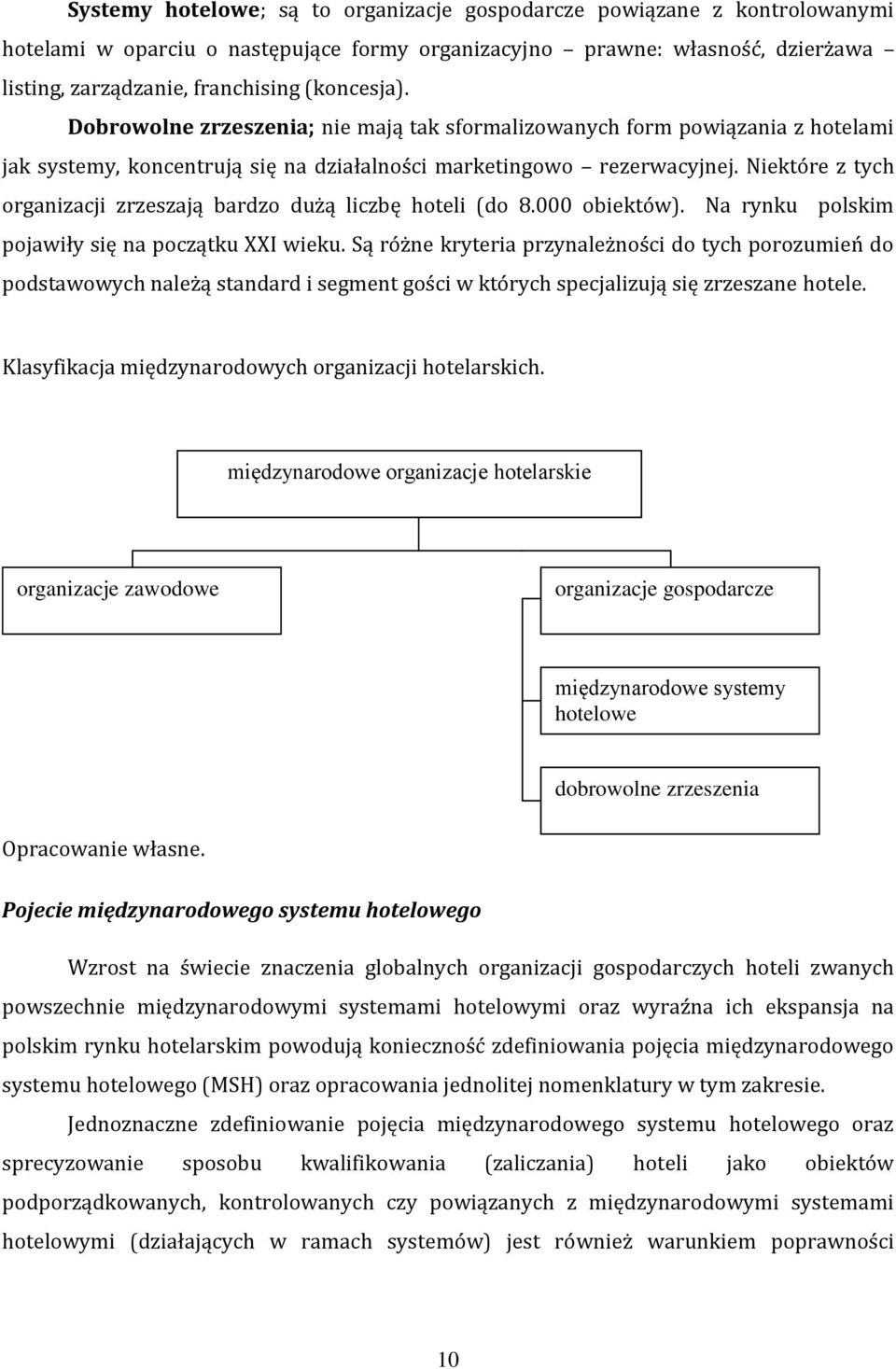 Niektóre z tych organizacji zrzeszają bardzo dużą liczbę hoteli (do 8.000 obiektów). Na rynku polskim pojawiły się na początku XXI wieku.