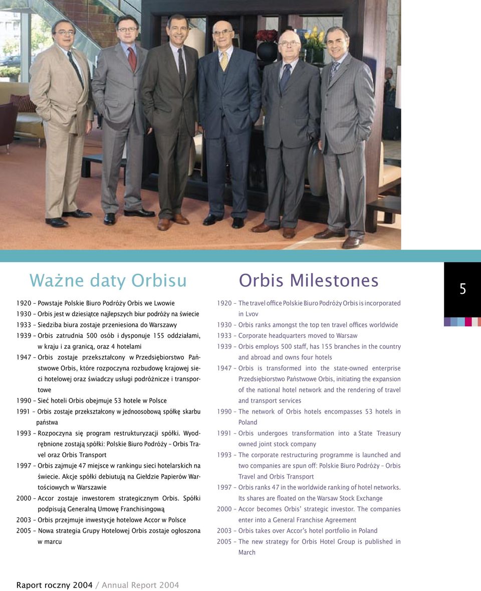 hotelowej oraz świadczy usługi podróżnicze i transportowe 1990 Sieć hoteli Orbis obejmuje 53 hotele w Polsce 1991 Orbis zostaje przekształcony w jednoosobową spółkę skarbu państwa 1993 Rozpoczyna się