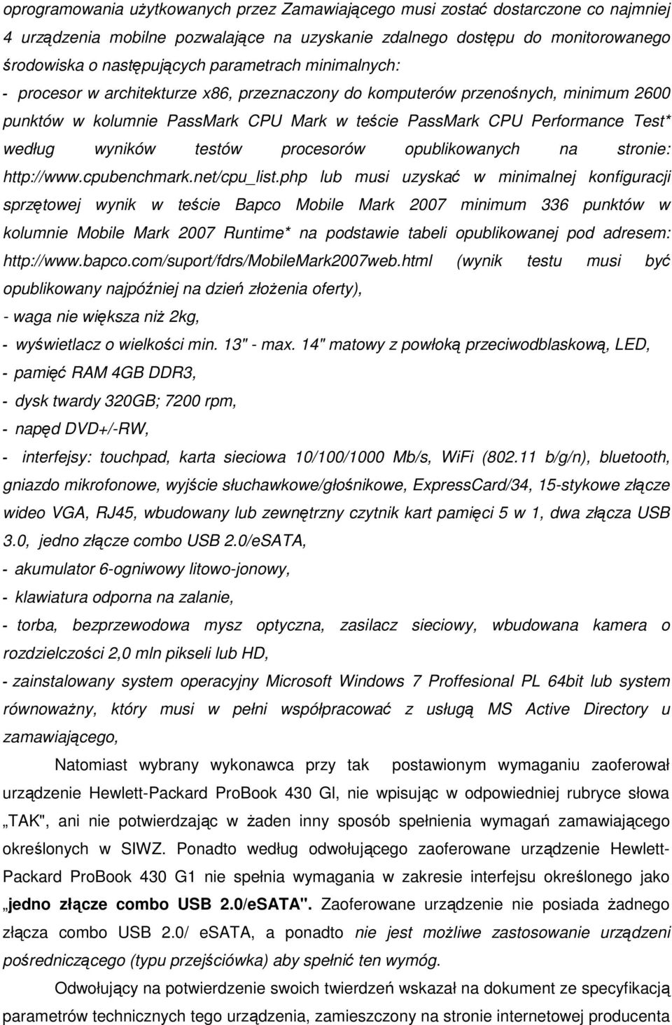 wyników testów procesorów opublikowanych na stronie: http://www.cpubenchmark.net/cpu_list.