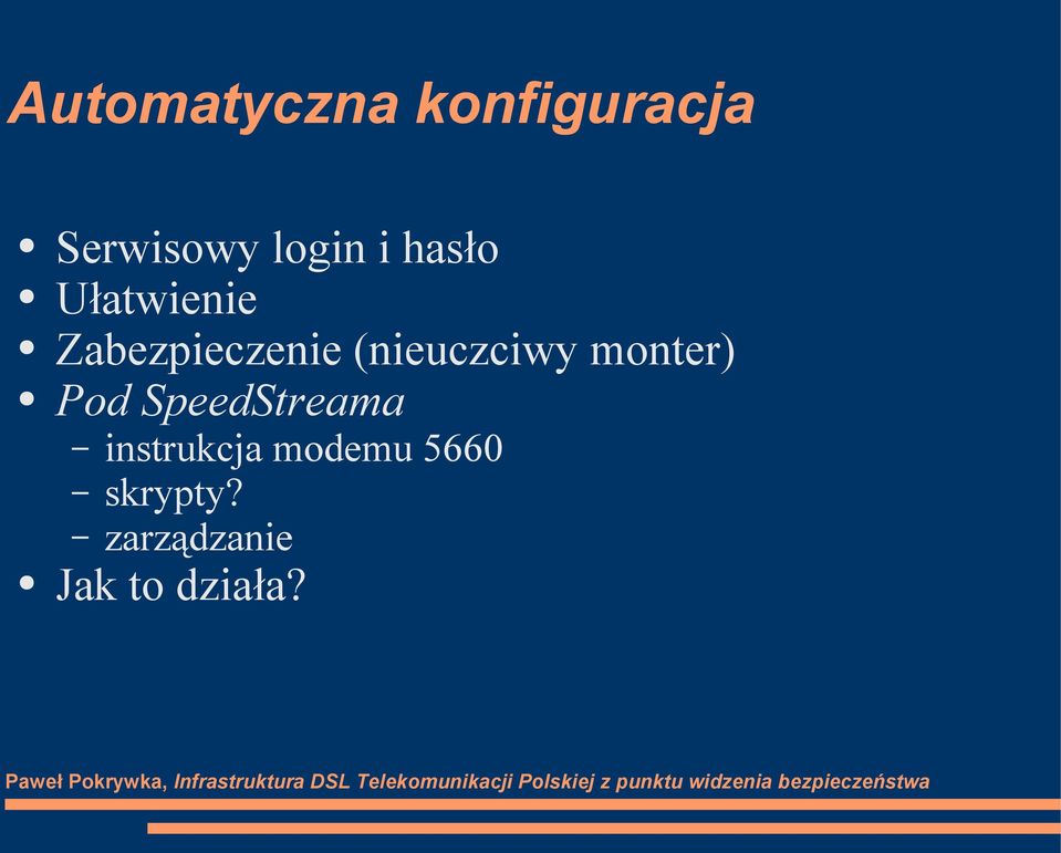 (nieuczciwy monter) Pod SpeedStreama