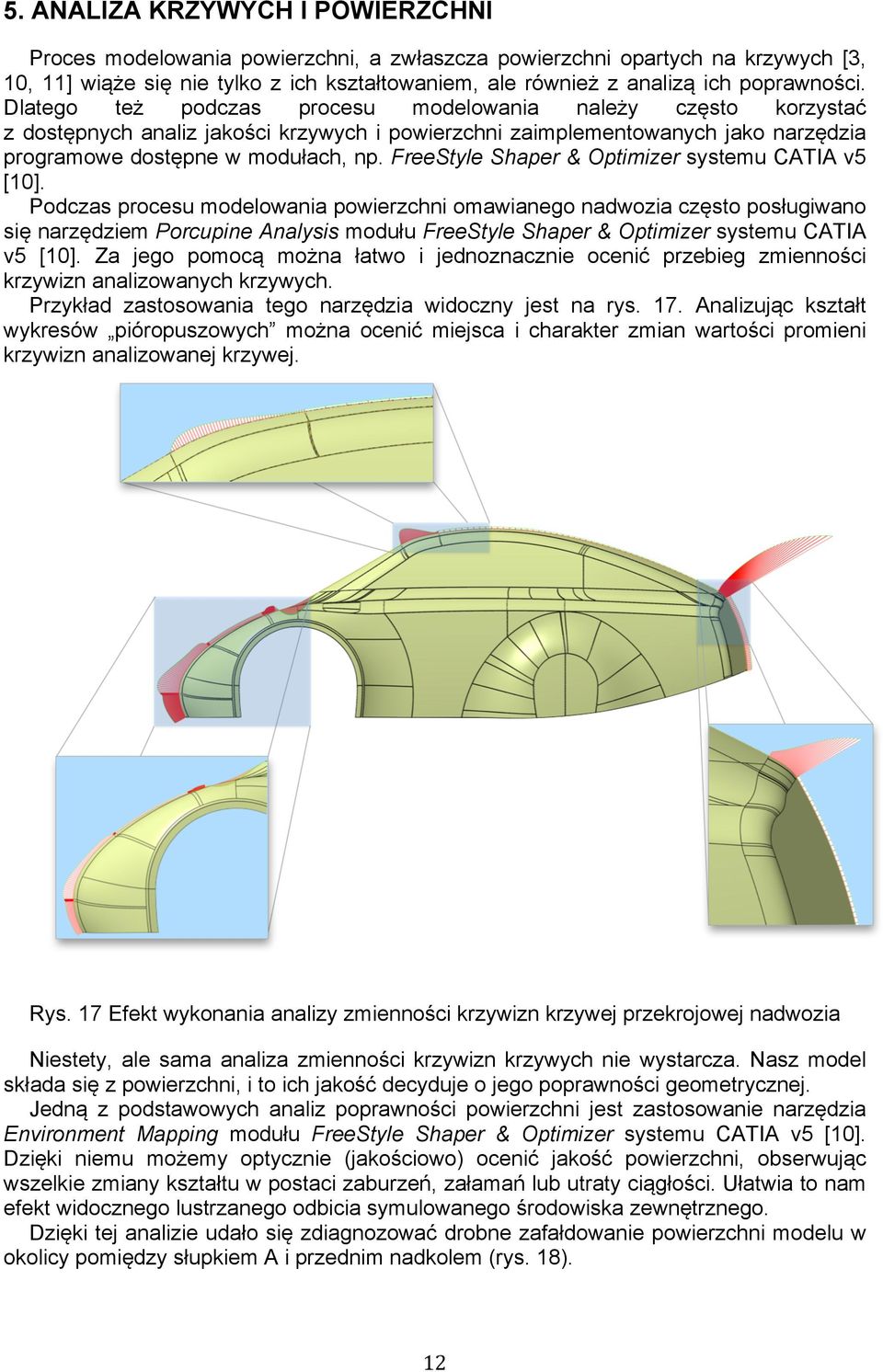 FreeStyle Shaper & Optimizer systemu CATIA v5 [10].