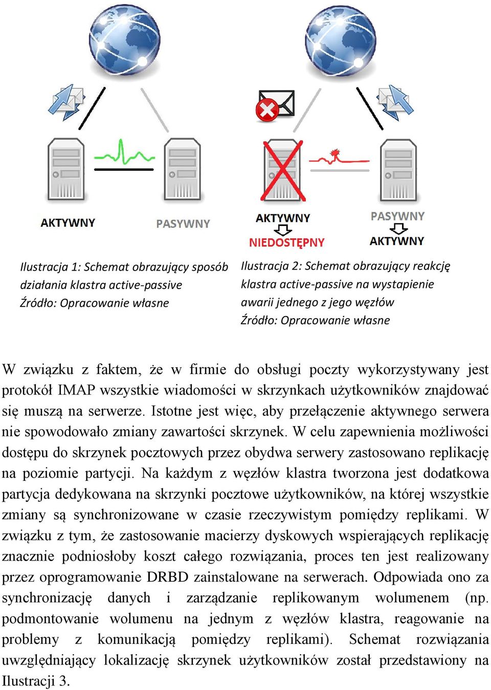 Istotne jest więc, aby przełączenie aktywnego serwera nie spowodowało zmiany zawartości skrzynek.