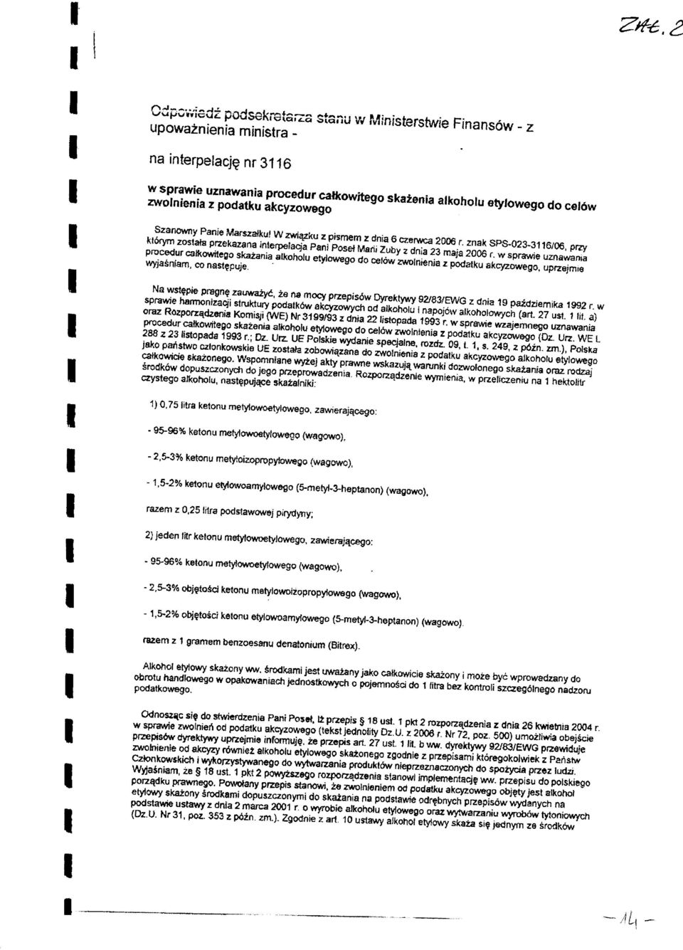 w spravie uznawenia ffih'yrf*t:,ffi,fania arior&' "v,o;;; il.uro* o*rffi;. ifro*, akoyzoweso, upraejmie Na wsgpie Fngng zaraaa4c' " spnawie T.o? pzepis6w harmonizacji srukury pjj"ilo* Bl:lryv 'zg3/ewg,z dnia 19 pazdziemika 1992 oraz ri.