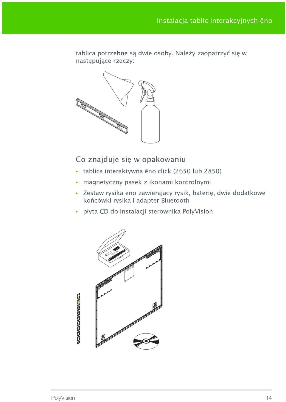 click (2650 lub 2850) magnetyczny pasek z ikonami kontrolnymi Zestaw rysika ēno zawierający rysik,