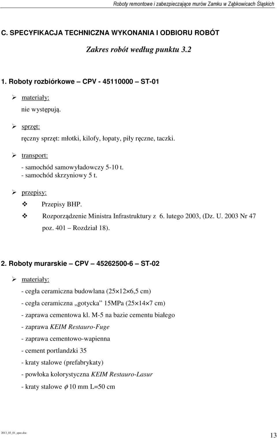 Rozporządzenie Ministra Infrastruktury z 6. lutego 20